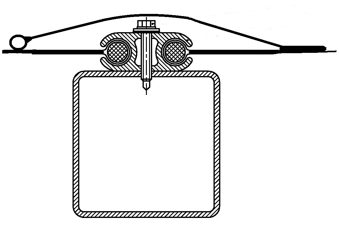 крепление тента в кедер через алюминиевый анодированный профиль - Эвертент
