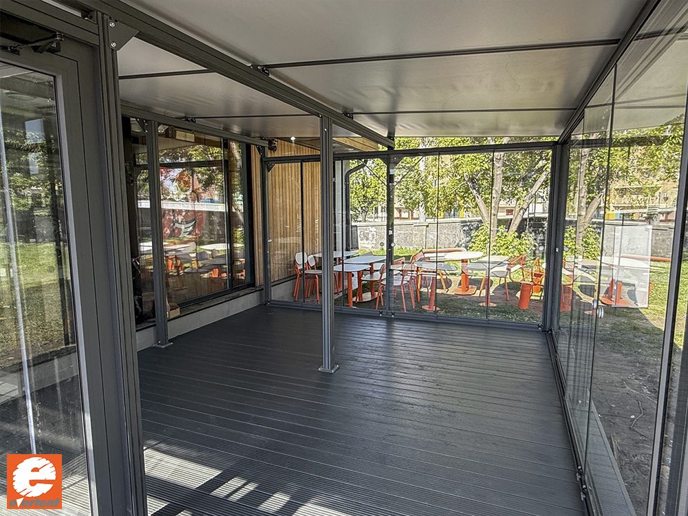 Строительство летней веранды для кафе-пиццерии ДОДО ПИЦЦА в Москве - проект компании "Эвертент"