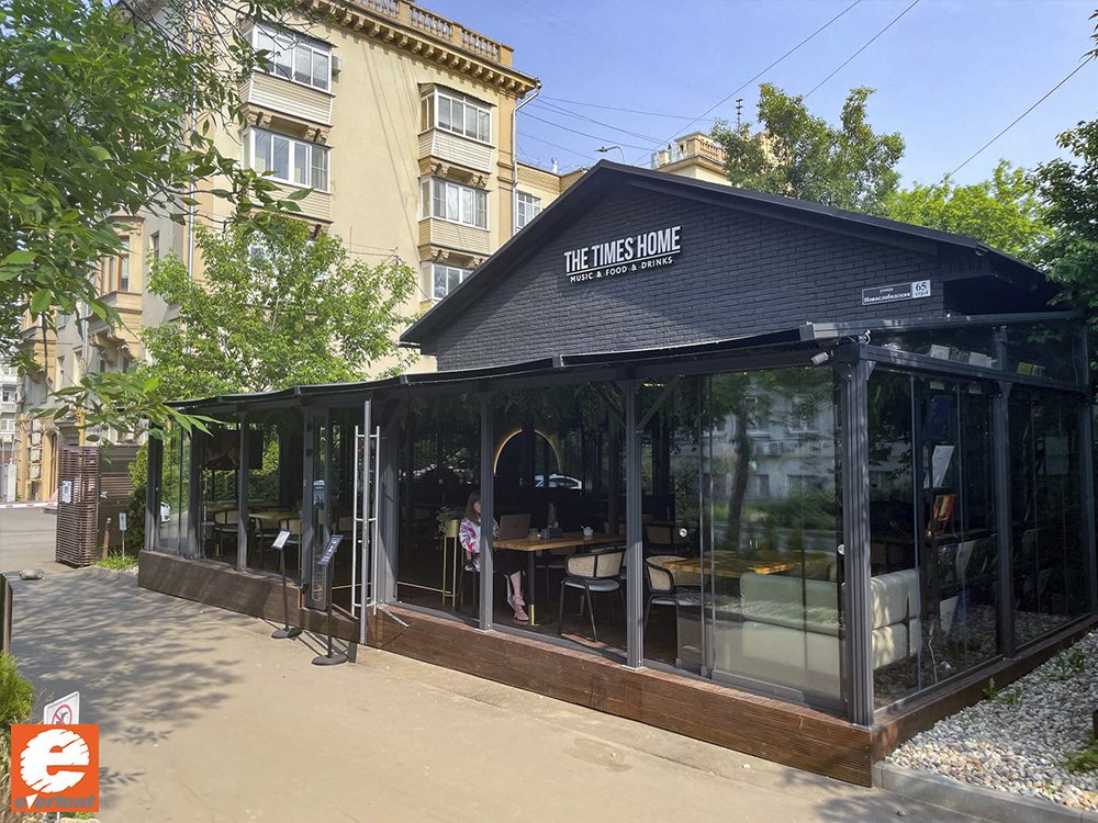 Веранда для ресторана «THE TIMES HOME» в Москве - проект компании "Эвертент"