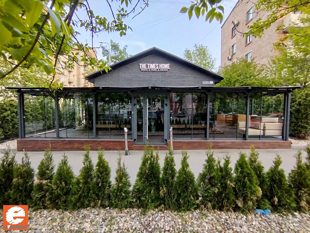 Летняя веранда для ресторана «THE TIMES HOME» в Москве - реализованный проект компании "Эвертент"